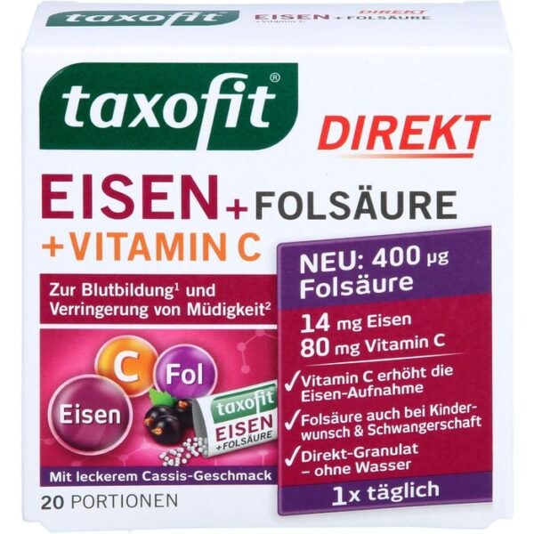 TAXOFIT Eisen+Folsäure Direkt Granulat 20 St.