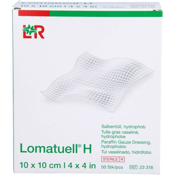 LOMATUELL H Salbentüll 10x10 cm steril 50 St.