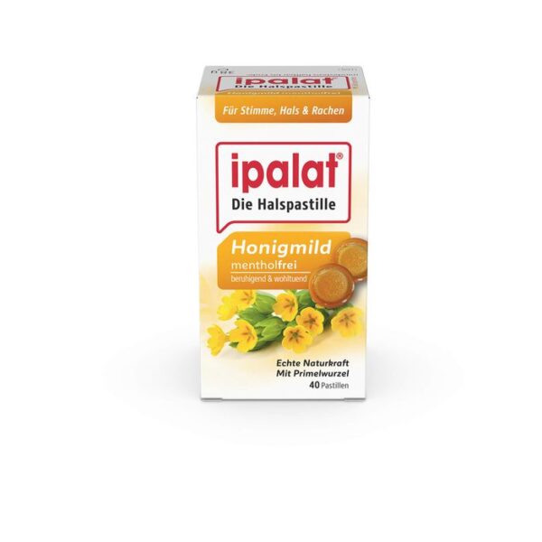 IPALAT Halspastillen honigmild o.Menthol zuckerfr. 40 St.