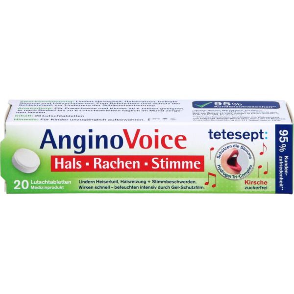 TETESEPT AnginoVoice Hals Rachen Stimme Lutschtab. 20 St.