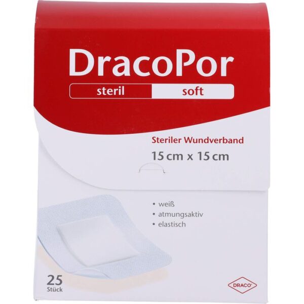 DRACOPOR Wundverband 15x15 cm steril 25 St.