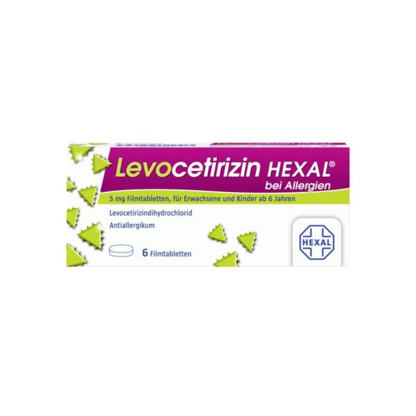 LEVOCETIRIZIN HEXAL bei Allergien 5 mg Filmtabl. 6 St.