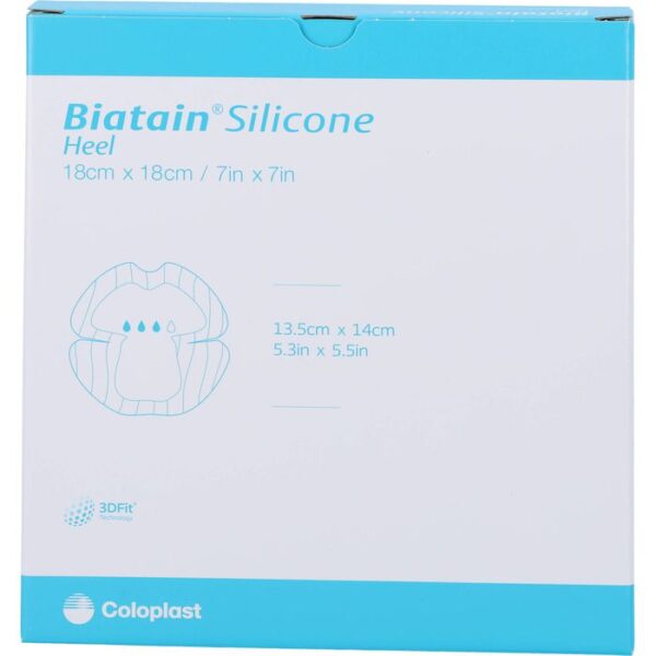 BIATAIN Silicone Schaumverband Ferse 18x18 cm 5 St.