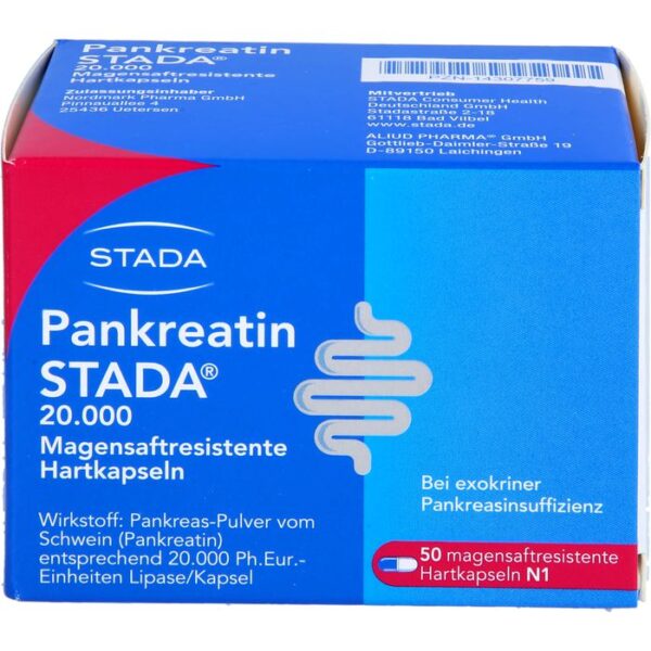 PANKREATIN STADA 20.000 magensaftres.Hartkapseln 50 St.