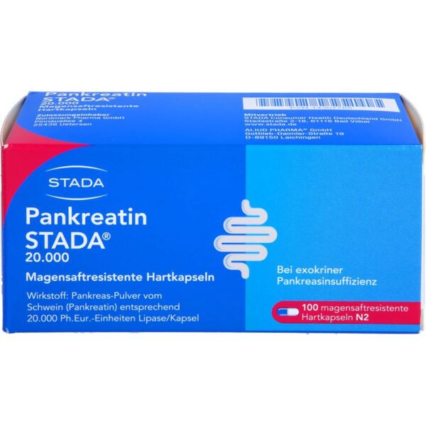 PANKREATIN STADA 20.000 magensaftres.Hartkapseln 100 St.