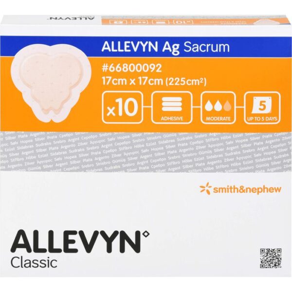 ALLEVYN Ag Sacrum 17x17 cm Wundverband 10 St.