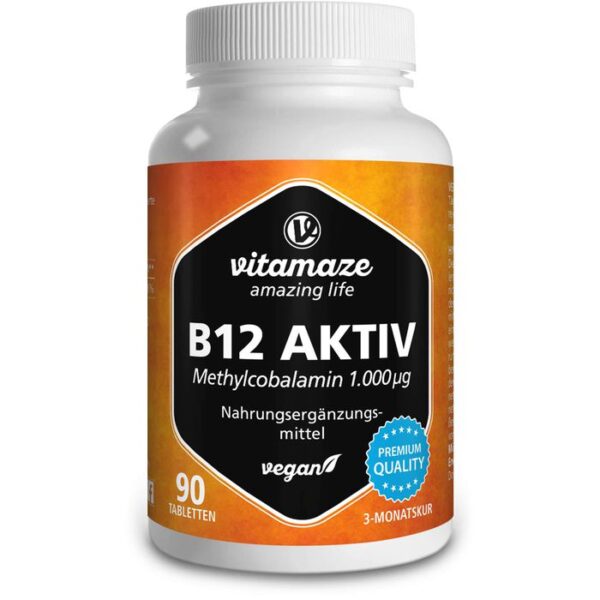 B12 AKTIV 1.000 µg vegan Tabletten 90 St.