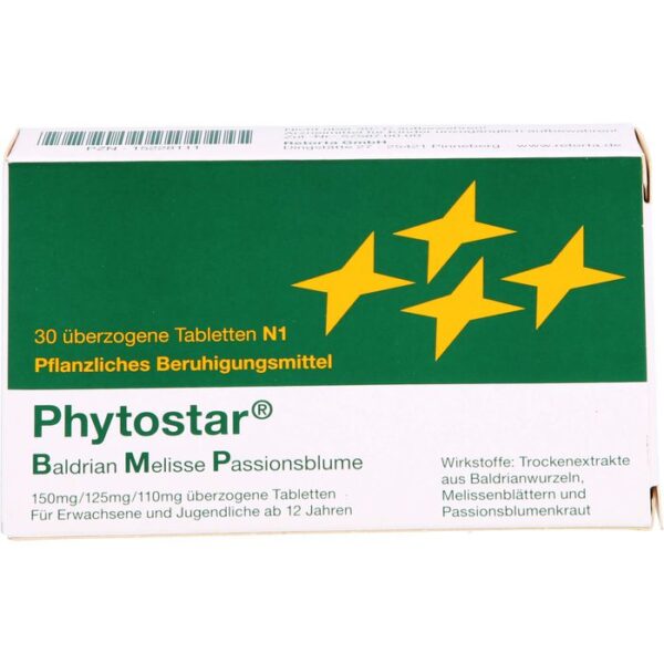 PHYTOSTAR Baldrian Melisse Passionsb.150/125/110mg 30 St.