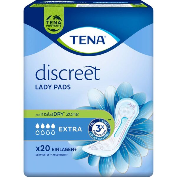 TENA LADY Discreet Inkontinenz Einlagen extra 20 St.