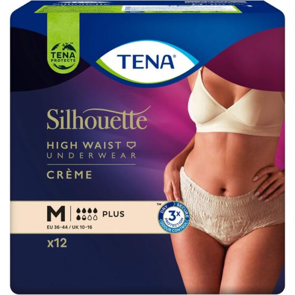 TENA SILHOUETTE Plus M creme Inkontinenz Pants 12 St.