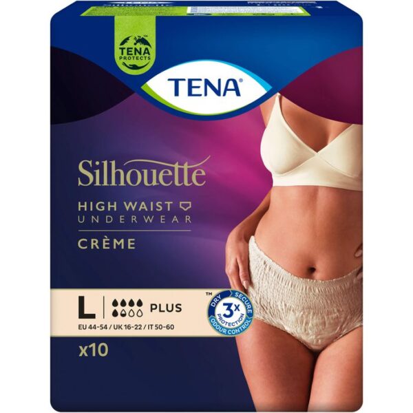 TENA SILHOUETTE Plus L creme Inkontinenz Pants 40 St.