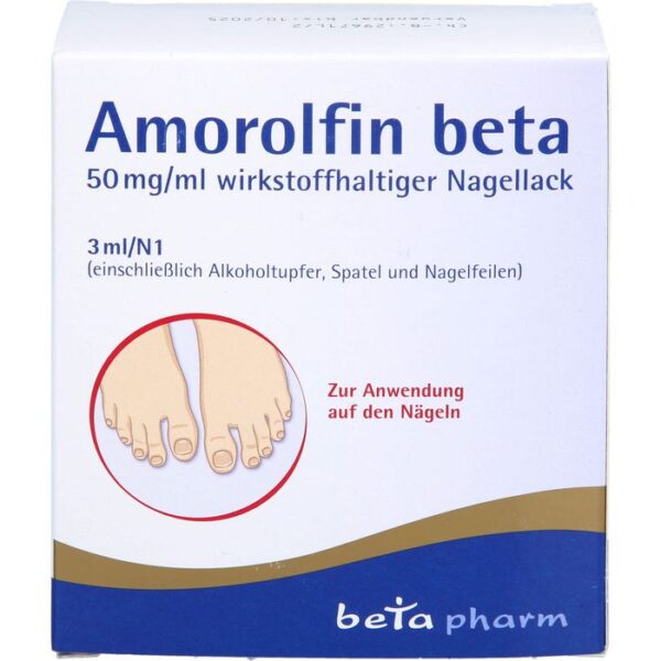 AMOROLFIN beta 50 mg/ml wirkstoffhalt.Nagellack 3 ml