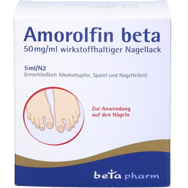 AMOROLFIN beta 50 mg/ml wirkstoffhalt.Nagellack 5 ml