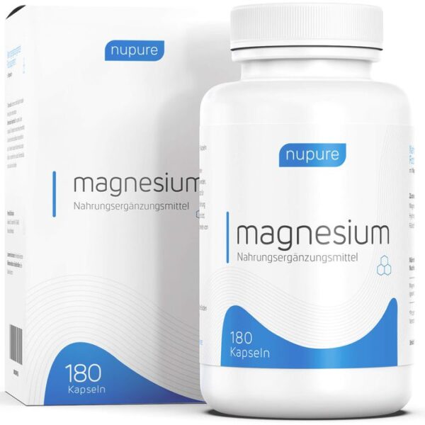 NUPURE magnesium mit Magnesiumcitrat Kapseln 180 St.