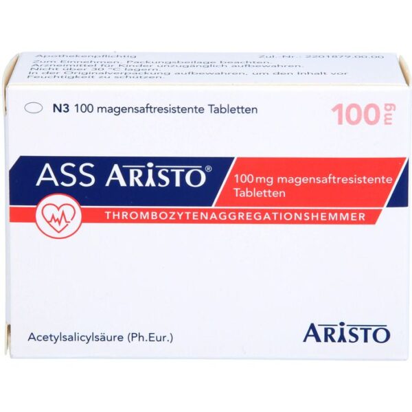 ASS Aristo 100 mg magensaftresistente Tabletten 100 St.