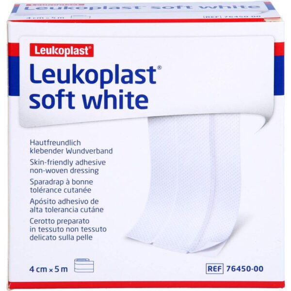 LEUKOPLAST soft white Pflaster 4 cmx5 m Rolle 1 St.