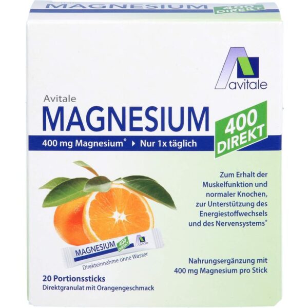 MAGNESIUM 400 direkt Orange Portionssticks 42 g