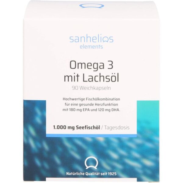 SANHELIOS Omega-3 mit Lachsöl Kapseln 90 St.