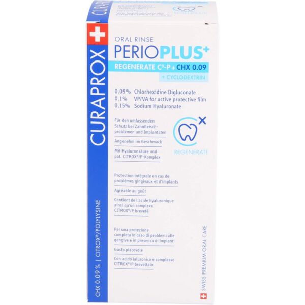 CURAPROX perio Plus+ Regenerate Mundspül.CHX 0,09% 200 ml