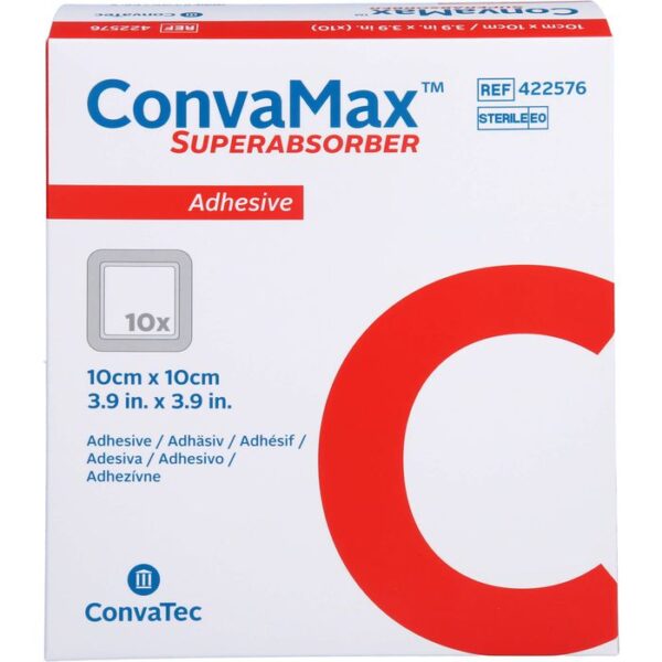 CONVAMAX Superabsorber adhäsiv 10x10 cm 10 St.