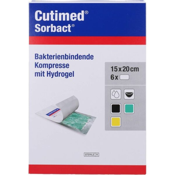 CUTIMED Sorbact Gel Kompressen 15x20 cm 6 St.