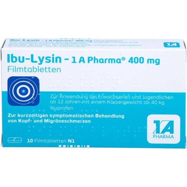 IBU-LYSIN 1A Pharma 400 mg Filmtabletten 10 St.