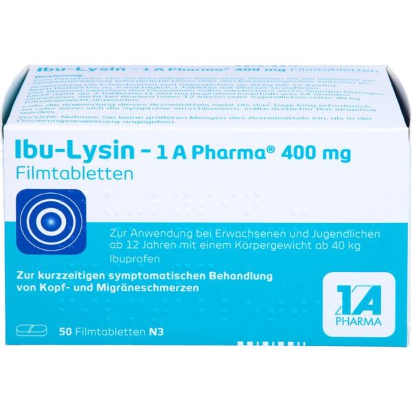 IBU-LYSIN 1A Pharma 400 mg Filmtabletten 50 St.