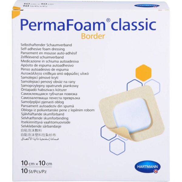 PERMAFOAM classic Border Schaumverband 10x10 cm 10 St.