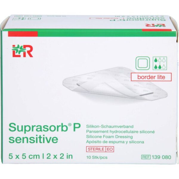 SUPRASORB P sensitive PU-Schaumv.bor.lite 5x5cm 10 St.