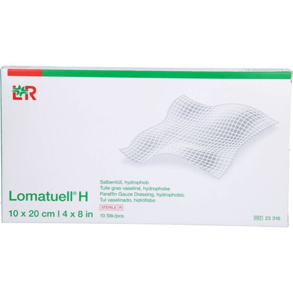 LOMATUELL H Salbentüll 10x20 cm steril 10 St.