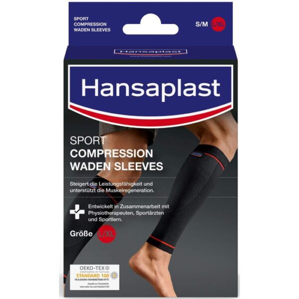 HANSAPLAST Sport Compression Waden-Sleeves Gr.L 2 St.