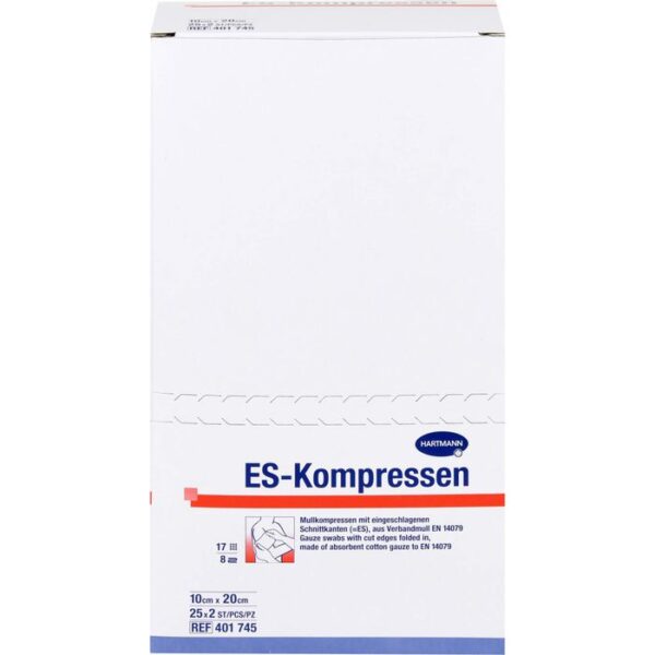 ES-KOMPRESSEN steril 10x20 cm 8fach 50 St.