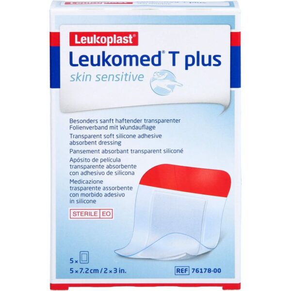 LEUKOMED T plus skin sensitive steril 5x7,2 cm 5 St.