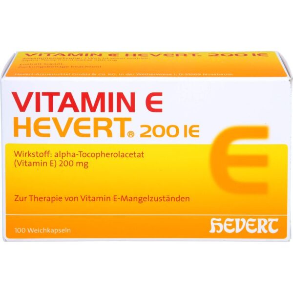 VITAMIN E HEVERT 200 I.E. Weichkapseln 100 St.