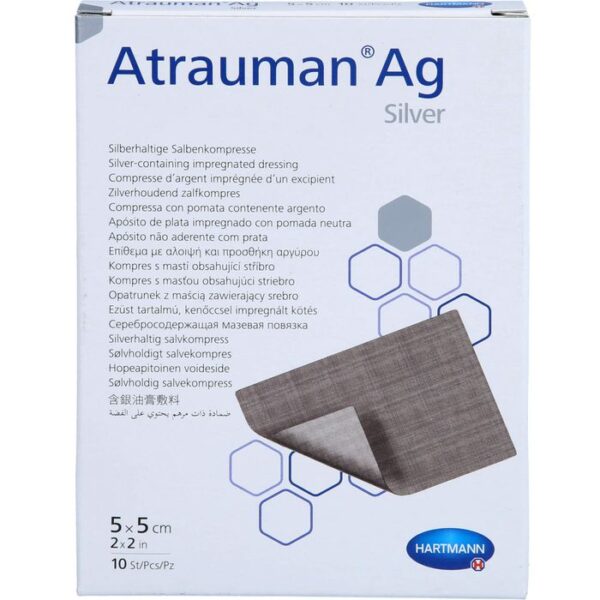 ATRAUMAN Ag 5x5 cm steril Kompressen 10 St.