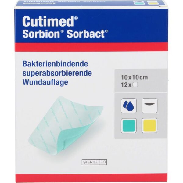 CUTIMED Sorbion Sorbact Wundauflage 10x10 cm 12 St.