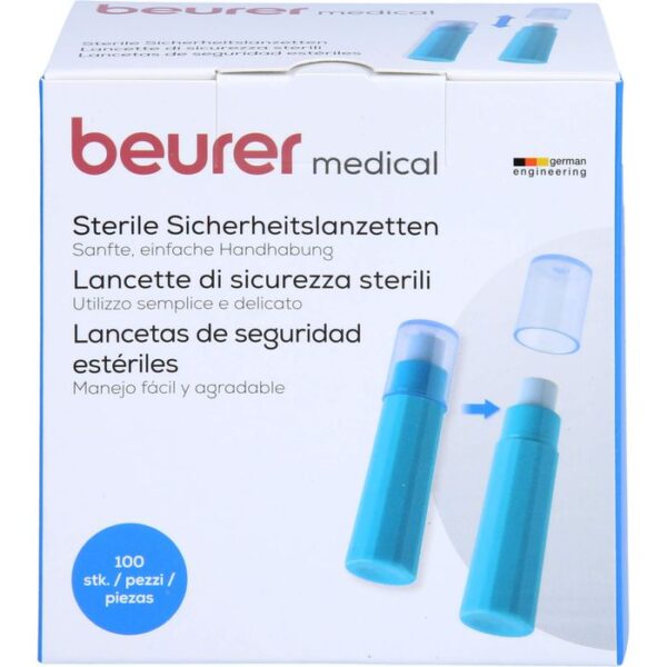 BEURER Sicherheitslanzetten steril 28 G 2,2 mm 100 St.