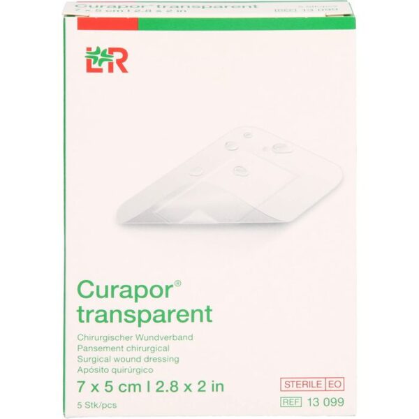 CURAPOR Wundverband steril transparent 5x7 cm 5 St.