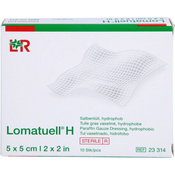 LOMATUELL H Salbentüll 5x5 cm steril 10 St.