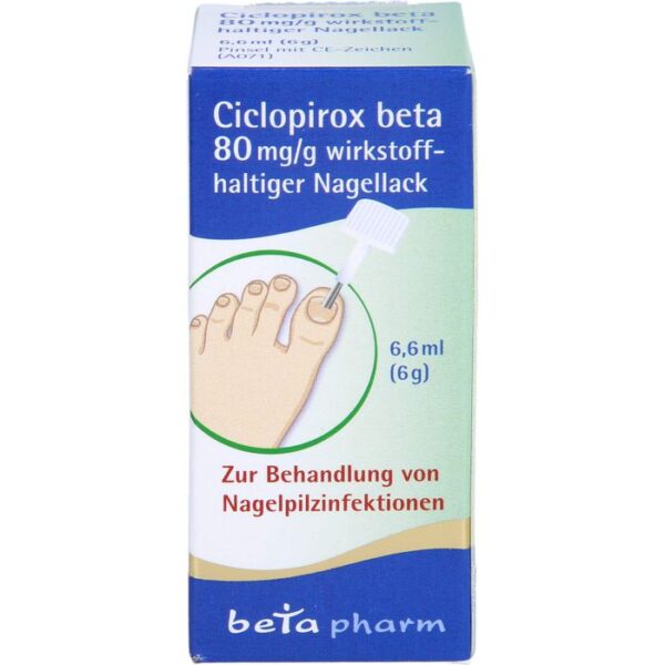 CICLOPIROX beta 80 mg/g wirkstoffhalt.Nagellack 6,6 ml