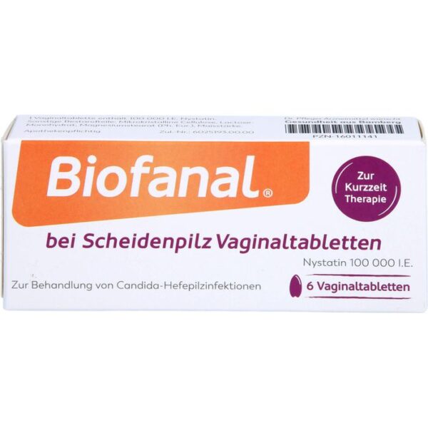 BIOFANAL bei Scheidenpilz 100 000 I.E. Vaginaltab. 6 St.