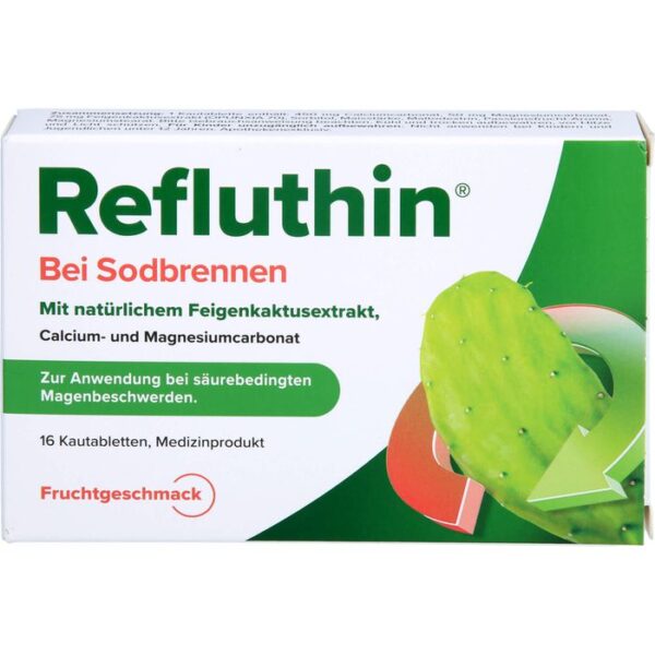 REFLUTHIN bei Sodbrennen Kautabletten Frucht 16 St.