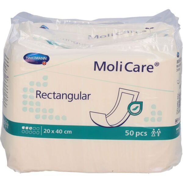 MOLICARE rectangular 3 Tropfen 20x40 cm 50 St.