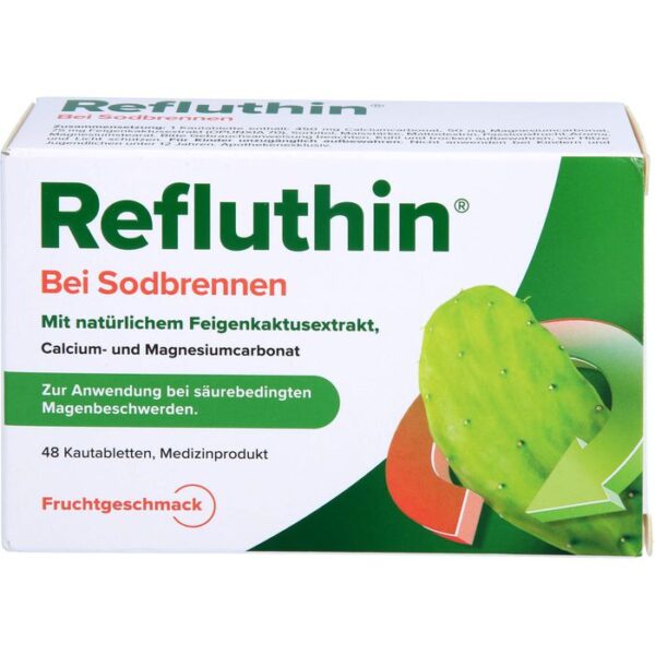 REFLUTHIN bei Sodbrennen Kautabletten Frucht 48 St.