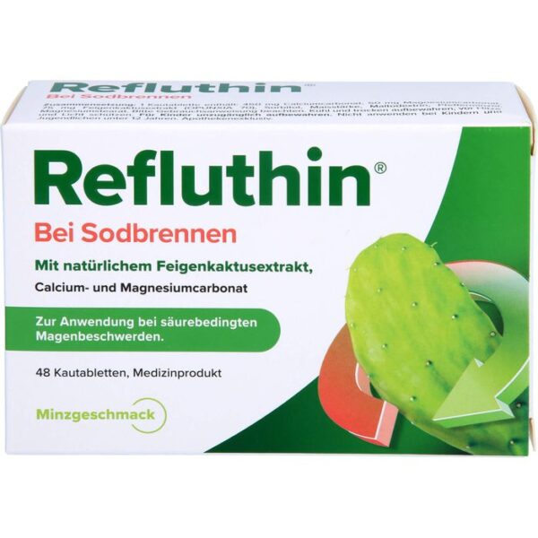 REFLUTHIN bei Sodbrennen Kautabletten Minze 48 St.