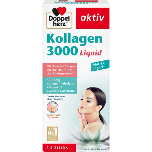 DOPPELHERZ Kollagen 3000 Liquid Sticks 14 St.