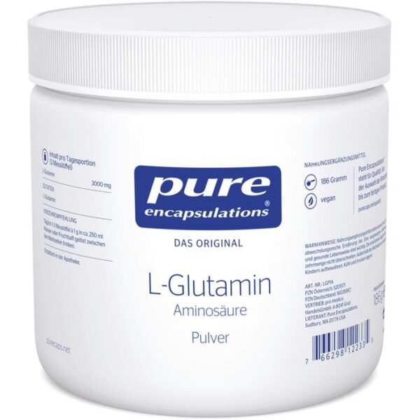 PURE ENCAPSULATIONS L-Glutamin Pulver 186 g