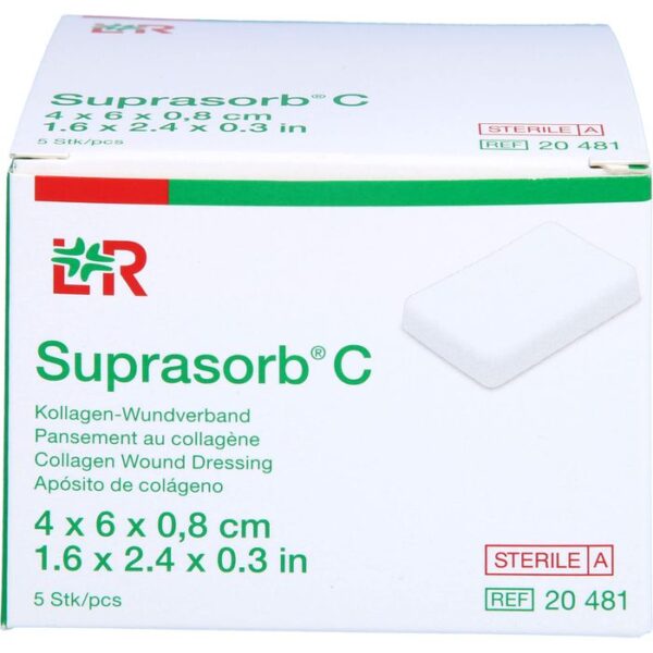 SUPRASORB C Kollagen Wundverb.0,8x4x6 cm 5 St.