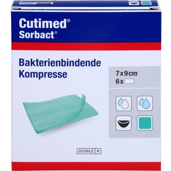 CUTIMED Sorbact Kompressen 7x9 cm 6 St.