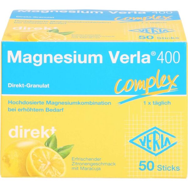 MAGNESIUM VERLA 400 Zitrone Direkt-Granulat 50 St.